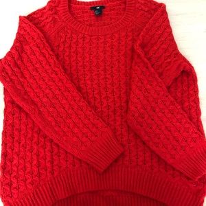 Bright red comfy sweater size S